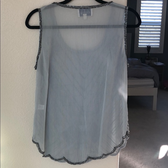 ✨ BEAUTIFUL SHEER BEADED TANK ✨ - Picture 2 of 3